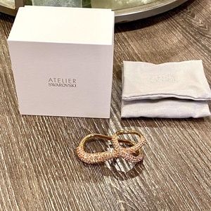Atelier Swarovski - Tigris Pink Double Ring (Size 52)